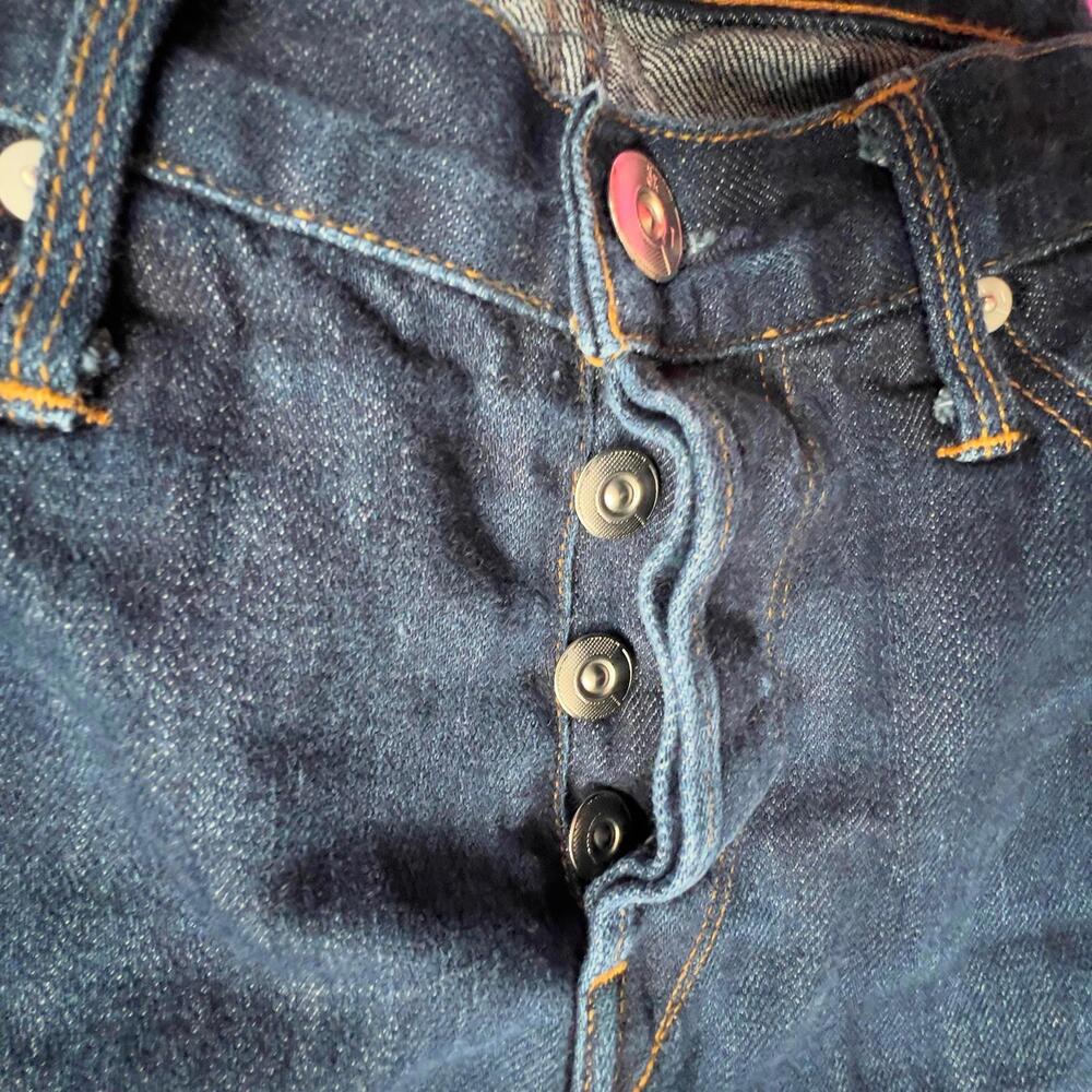 3x1 Dark Blue Cotton Straight Leg Denim Jeans with Button Fly - Size‎ 33 Waist - Picture 2 of 9